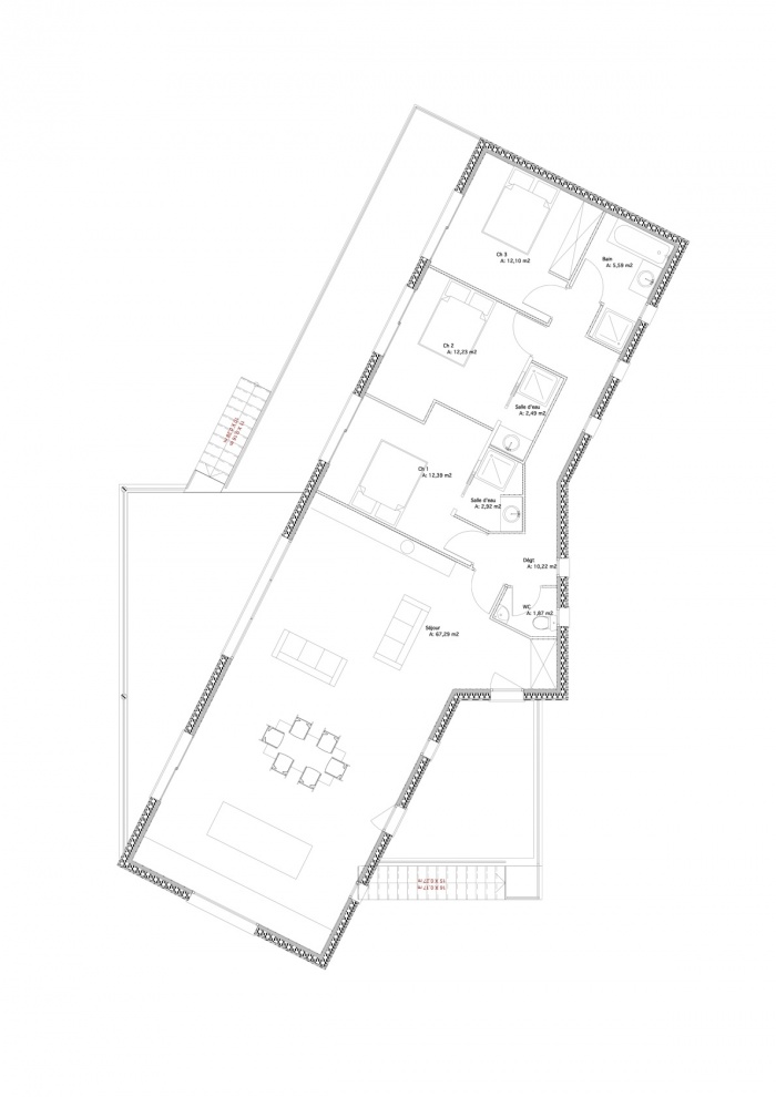 Maison individuelle, ossature bois. : LEMAIRE  PLAN