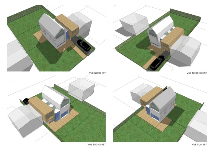 RB77 - CONSTRUCTION MAISON BBC Claye Souilly : vues d'tudes - esquisse